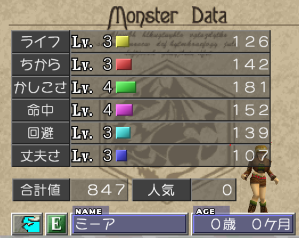 ミーア　初期能力